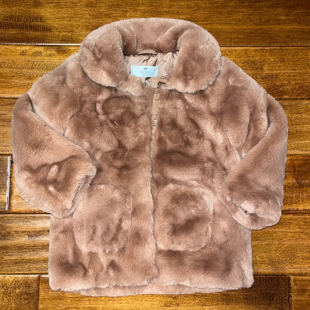 H&M Kids Faux Fur Jacket - Tan